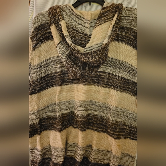 JMS Just My Size 3X Hoodie Sweater Zip Up Front Brown & Beige Long Sleeve - Picture 6 of 6